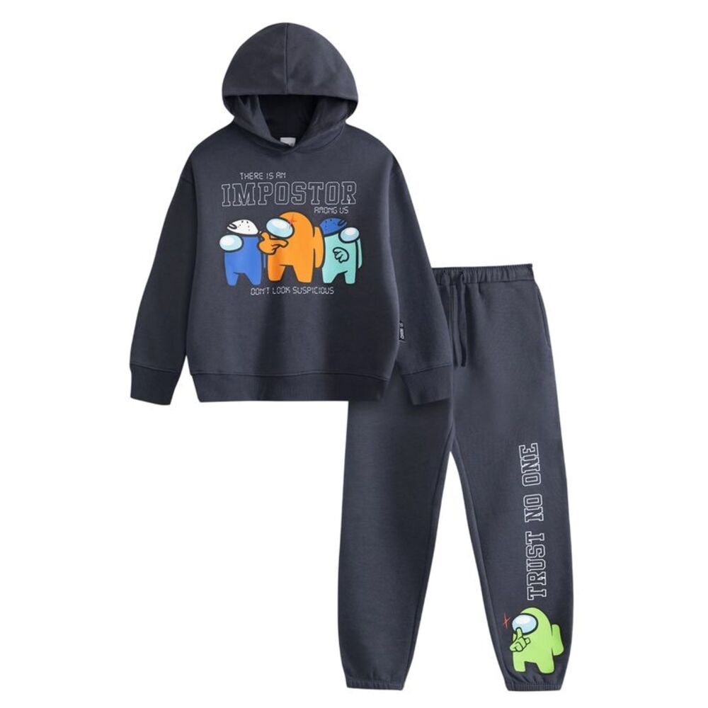 Among Us Boys There Is An Impostor Characters Hoodie And Joggers Set / Gray
